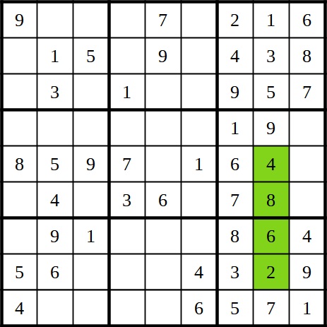 Sudoku Beispiel Leicht Schritt 3